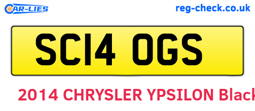 SC14OGS are the vehicle registration plates.