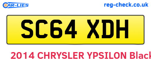 SC64XDH are the vehicle registration plates.
