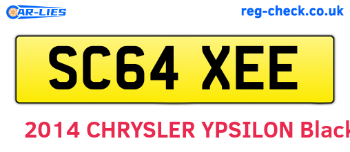 SC64XEE are the vehicle registration plates.