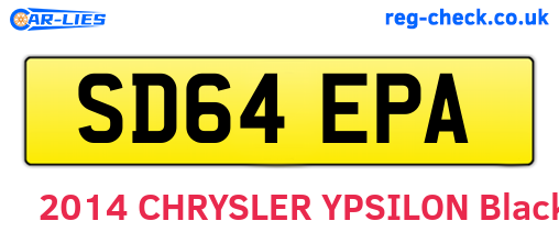 SD64EPA are the vehicle registration plates.