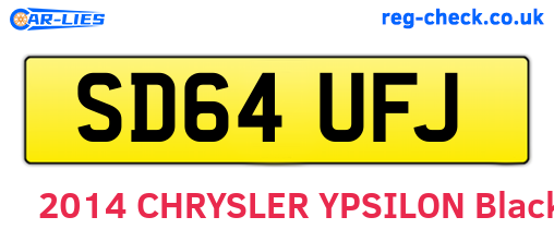 SD64UFJ are the vehicle registration plates.