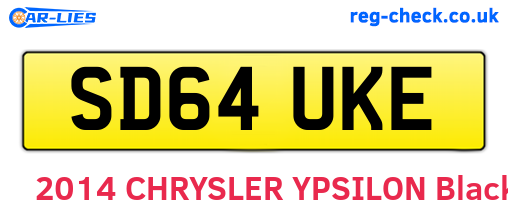 SD64UKE are the vehicle registration plates.