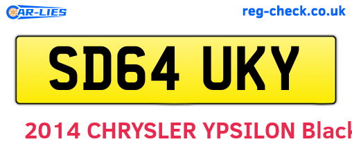 SD64UKY are the vehicle registration plates.