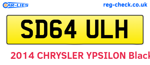 SD64ULH are the vehicle registration plates.