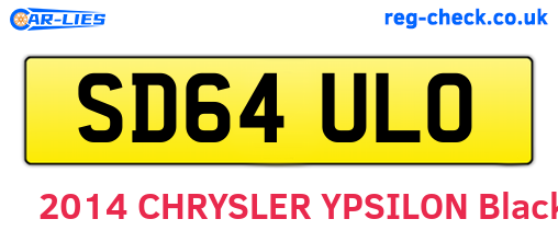 SD64ULO are the vehicle registration plates.