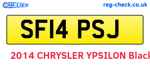 SF14PSJ are the vehicle registration plates.