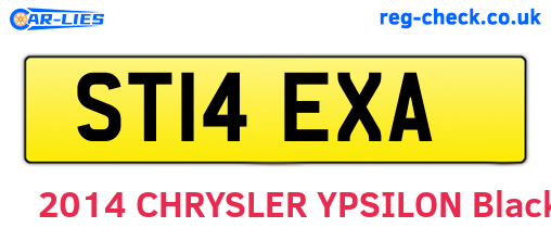 ST14EXA are the vehicle registration plates.