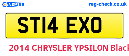 ST14EXO are the vehicle registration plates.
