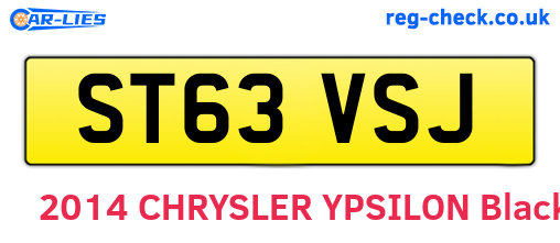 ST63VSJ are the vehicle registration plates.