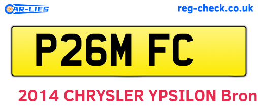 P26MFC are the vehicle registration plates.