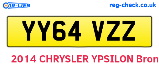 YY64VZZ are the vehicle registration plates.