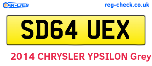 SD64UEX are the vehicle registration plates.