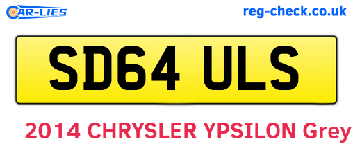 SD64ULS are the vehicle registration plates.