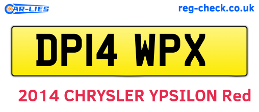 DP14WPX are the vehicle registration plates.
