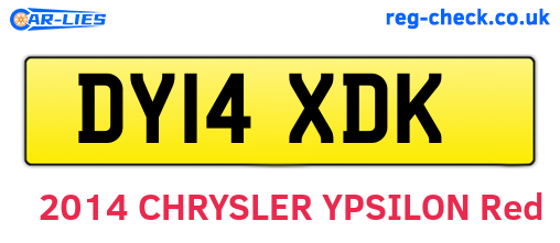 DY14XDK are the vehicle registration plates.