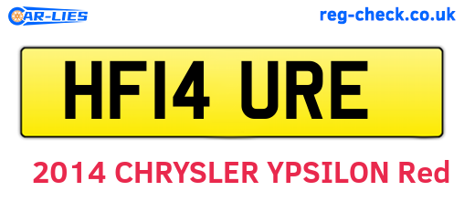 HF14URE are the vehicle registration plates.