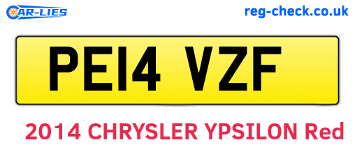 PE14VZF are the vehicle registration plates.