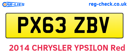 PX63ZBV are the vehicle registration plates.