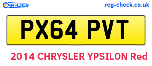 PX64PVT are the vehicle registration plates.