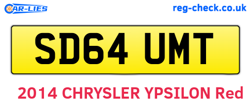SD64UMT are the vehicle registration plates.