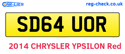 SD64UOR are the vehicle registration plates.