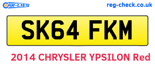SK64FKM are the vehicle registration plates.