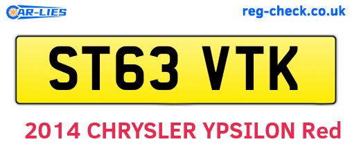 ST63VTK are the vehicle registration plates.