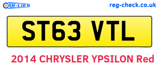 ST63VTL are the vehicle registration plates.