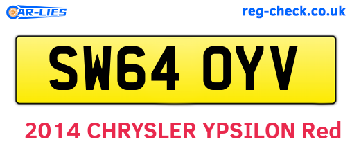 SW64OYV are the vehicle registration plates.