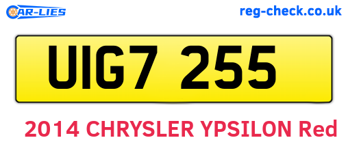 UIG7255 are the vehicle registration plates.
