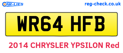 WR64HFB are the vehicle registration plates.
