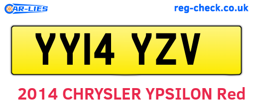 YY14YZV are the vehicle registration plates.