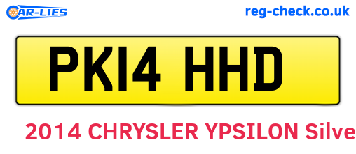 PK14HHD are the vehicle registration plates.