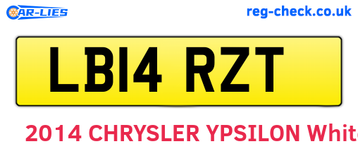 LB14RZT are the vehicle registration plates.