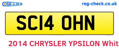 SC14OHN are the vehicle registration plates.