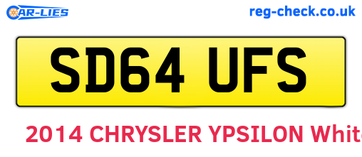 SD64UFS are the vehicle registration plates.