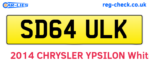 SD64ULK are the vehicle registration plates.