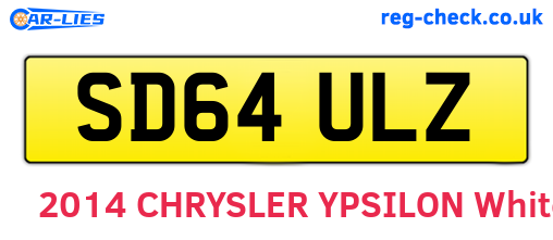 SD64ULZ are the vehicle registration plates.
