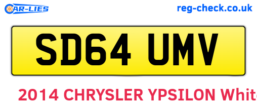 SD64UMV are the vehicle registration plates.