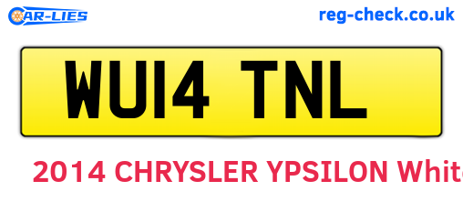WU14TNL are the vehicle registration plates.