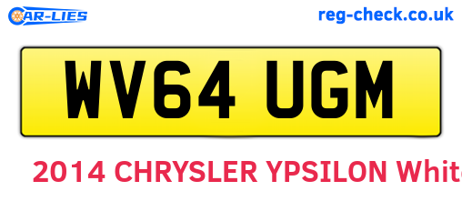 WV64UGM are the vehicle registration plates.