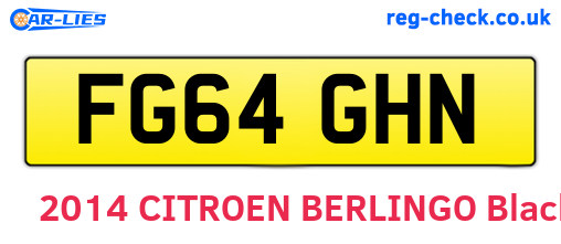 FG64GHN are the vehicle registration plates.
