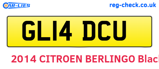GL14DCU are the vehicle registration plates.