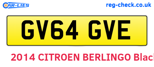 GV64GVE are the vehicle registration plates.