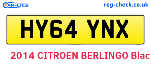 HY64YNX are the vehicle registration plates.