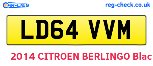 LD64VVM are the vehicle registration plates.