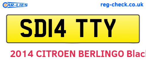SD14TTY are the vehicle registration plates.