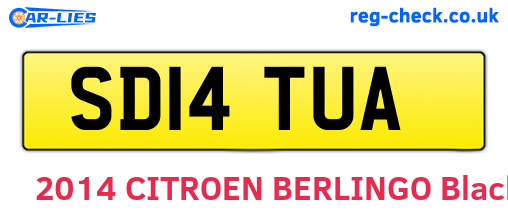 SD14TUA are the vehicle registration plates.