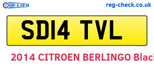 SD14TVL are the vehicle registration plates.