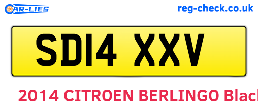 SD14XXV are the vehicle registration plates.